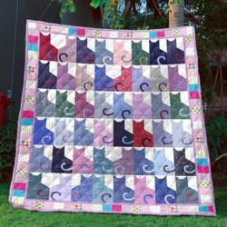 Cat Friends Quilt Blanket Vq06  Quilt and Home Decor