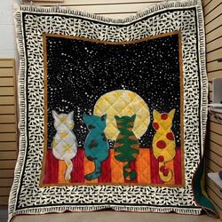 Cat Friends Quilt Fhy and Home Decor