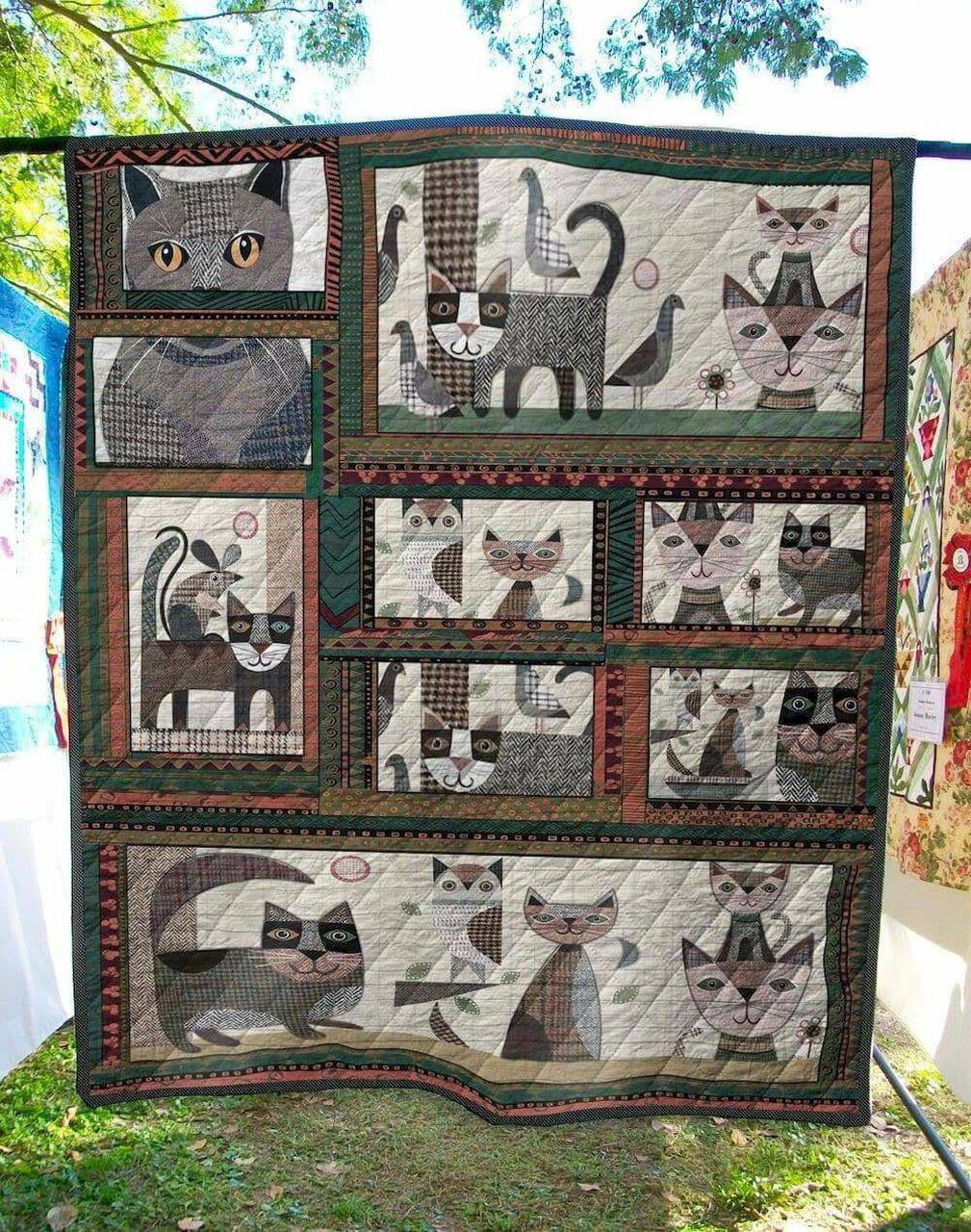 Cat Happy Halloween U Quilt Rc and Home Decor