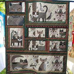 Cat Happy Halloween U Quilt Rc and Home Decor