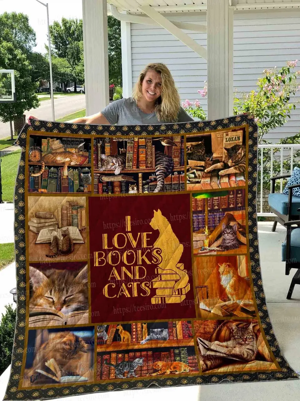 Cat I Need A Bookshelf Quilt Blanket Dhc03011500Dd and Home Decor