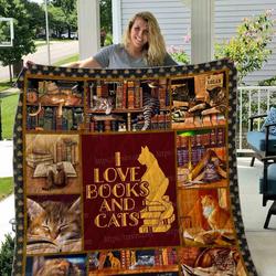 Cat I Need A Bookshelf Quilt Blanket Dhc03011500Dd and Home Decor