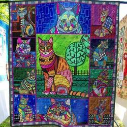 Cat In The Park Quilt Blanket  Quilt and Home Decor