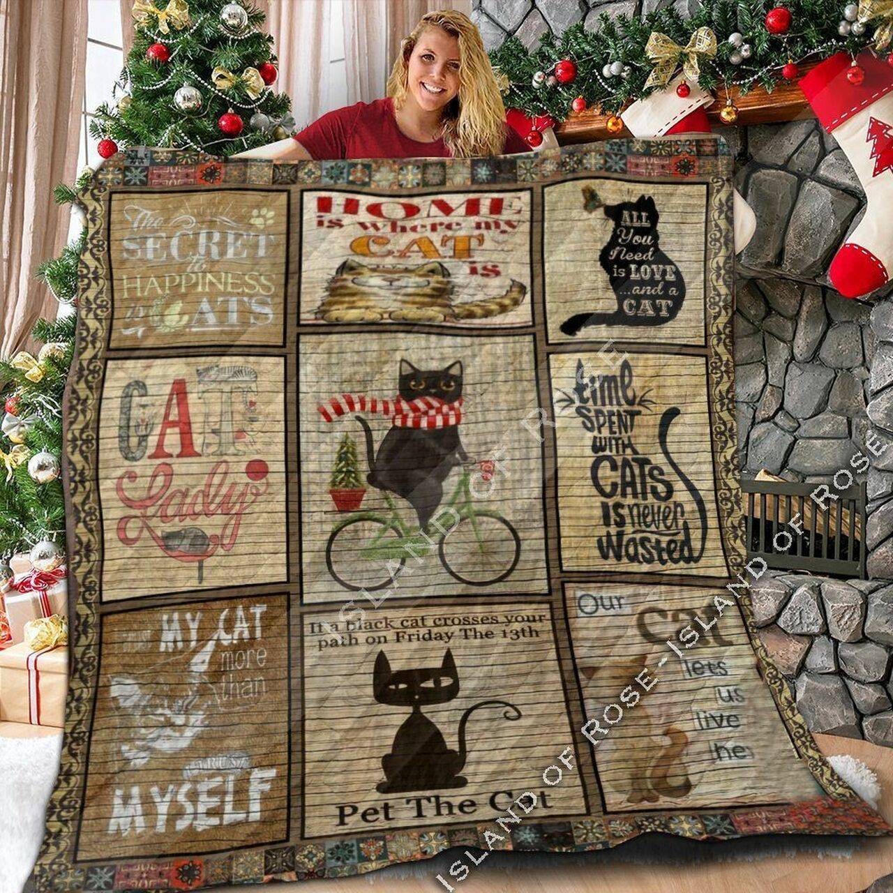 Cat Lovely Quilt Blanket ABC06011051 and Home Decor
