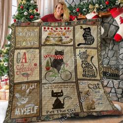 Cat Lovely Quilt Blanket ABC06011051 and Home Decor