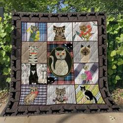 Cat Mp100606 Quilt Blanket and Home Decor