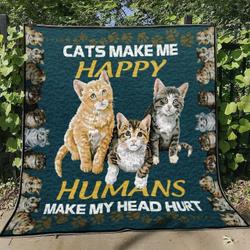 Cat Nn230710B Quilt Blanket and Home Decor