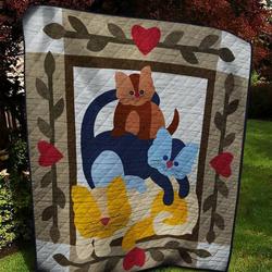 Cat Nx140504 Quilt Blanket and Home Decor