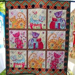 Cat Pattern Like A Tiger Quilt Blanket  Quilt and Home Decor