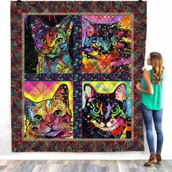 Cat Quilt Blanket ABC281107 and Home Decor