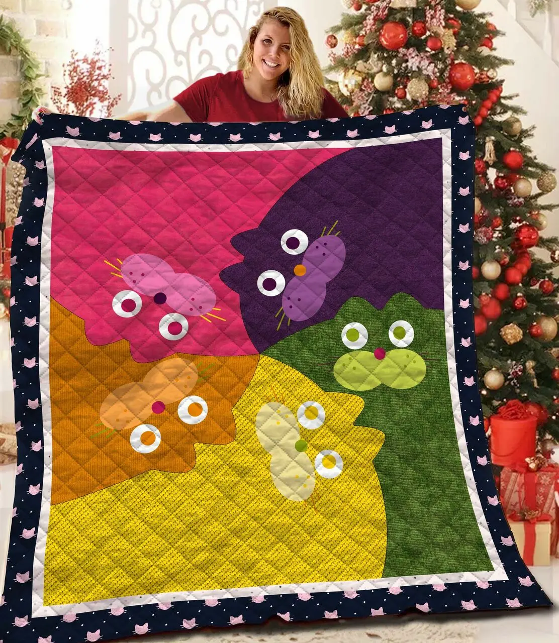 Cat Quilt Blanket BBB261022NB and Home Decor
