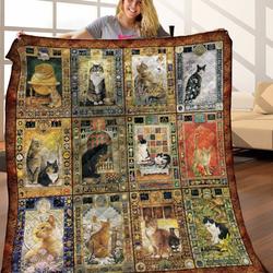 Cat Quilt Blanket C9B240201NM and Home Decor