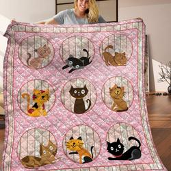 Cat Quilt Blanket C9B260217TA and Home Decor