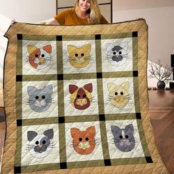 Cat Quilt Blanket C9B300502Pt and Home Decor