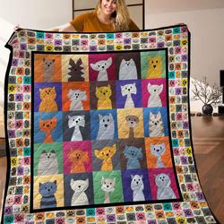 Cat Quilt Blanket C9B300503Pt and Home Decor