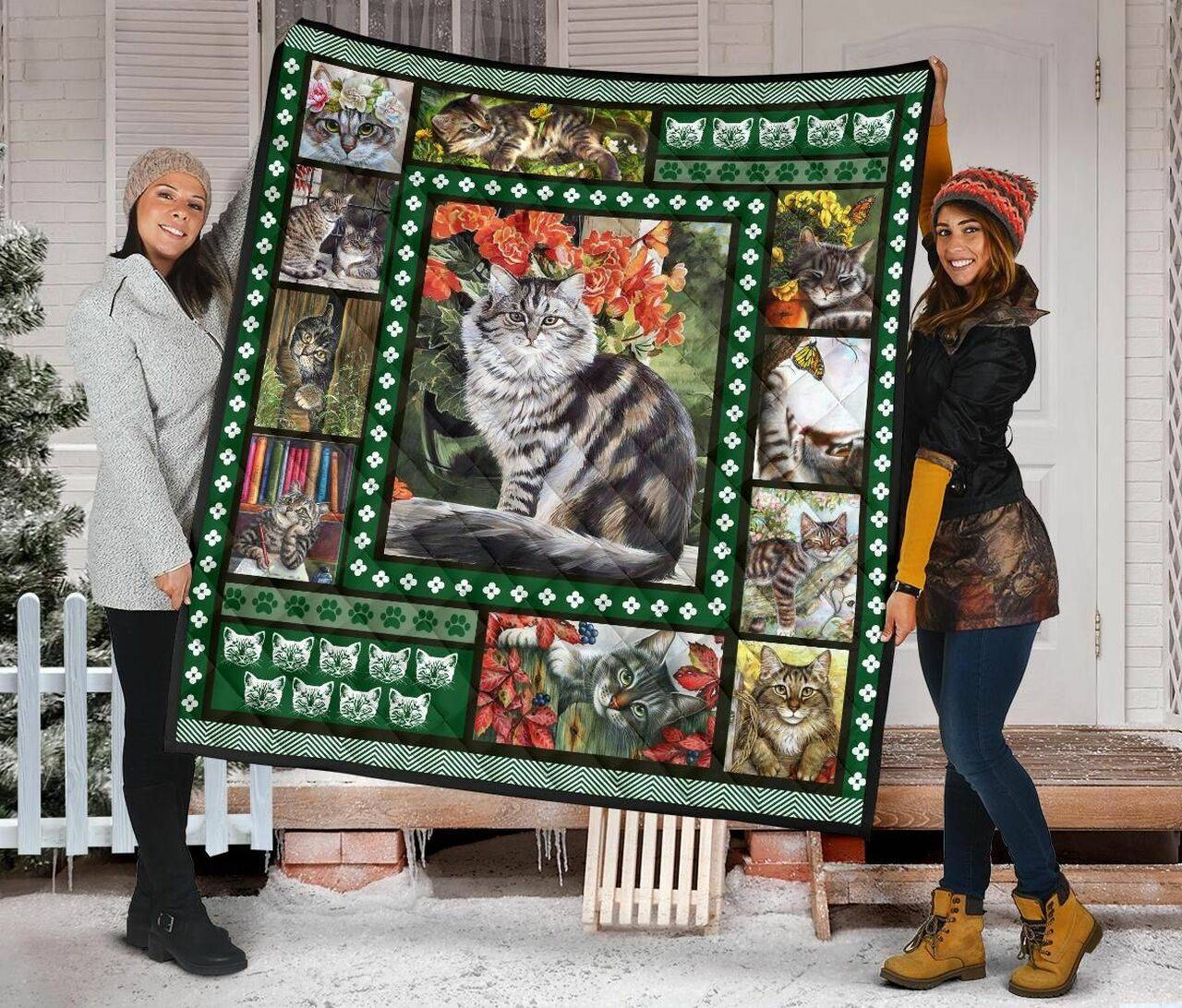Cat Quilt Blanket Dhc09121555Dd and Home Decor