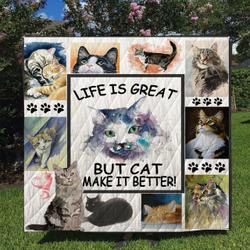 Cat Quilt Blanket Dhc170120795Td and Home Decor
