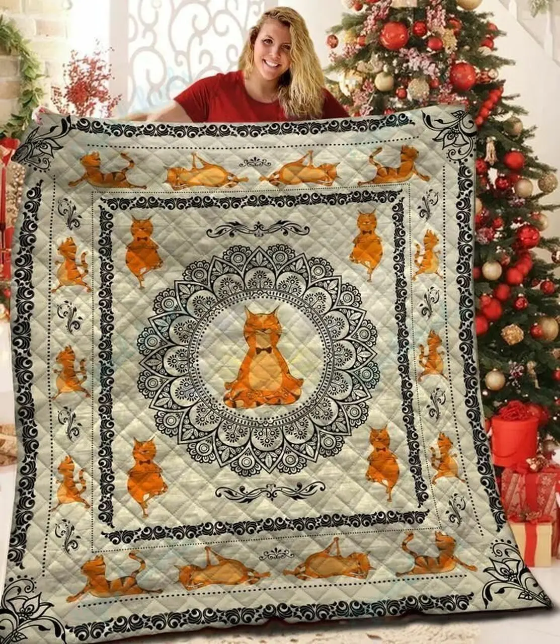 Cat Quilt Blanket Ll and Home Decor