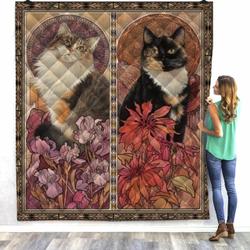 Cat Quilt Blankets HHC24021019TH and Home Decor