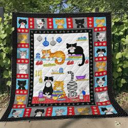Cat TH2509093CL Quilt Blanket and Home Decor