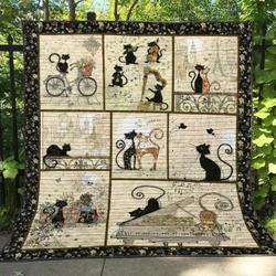 Cat Tu120705A Quilt Blanket and Home Decor