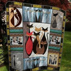 Cat Vase Quilt Blanket  Quilt and Home Decor