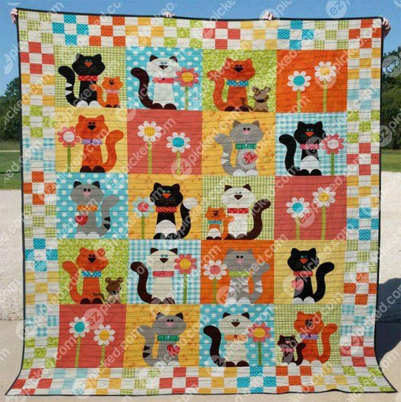 Cats Everywhere Quilt Blanket Yln7 Quilt and Home Decor
