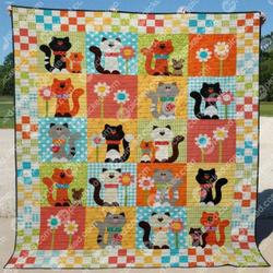 Cats Everywhere Quilt Blanket Yln7  Quilt and Home Decor