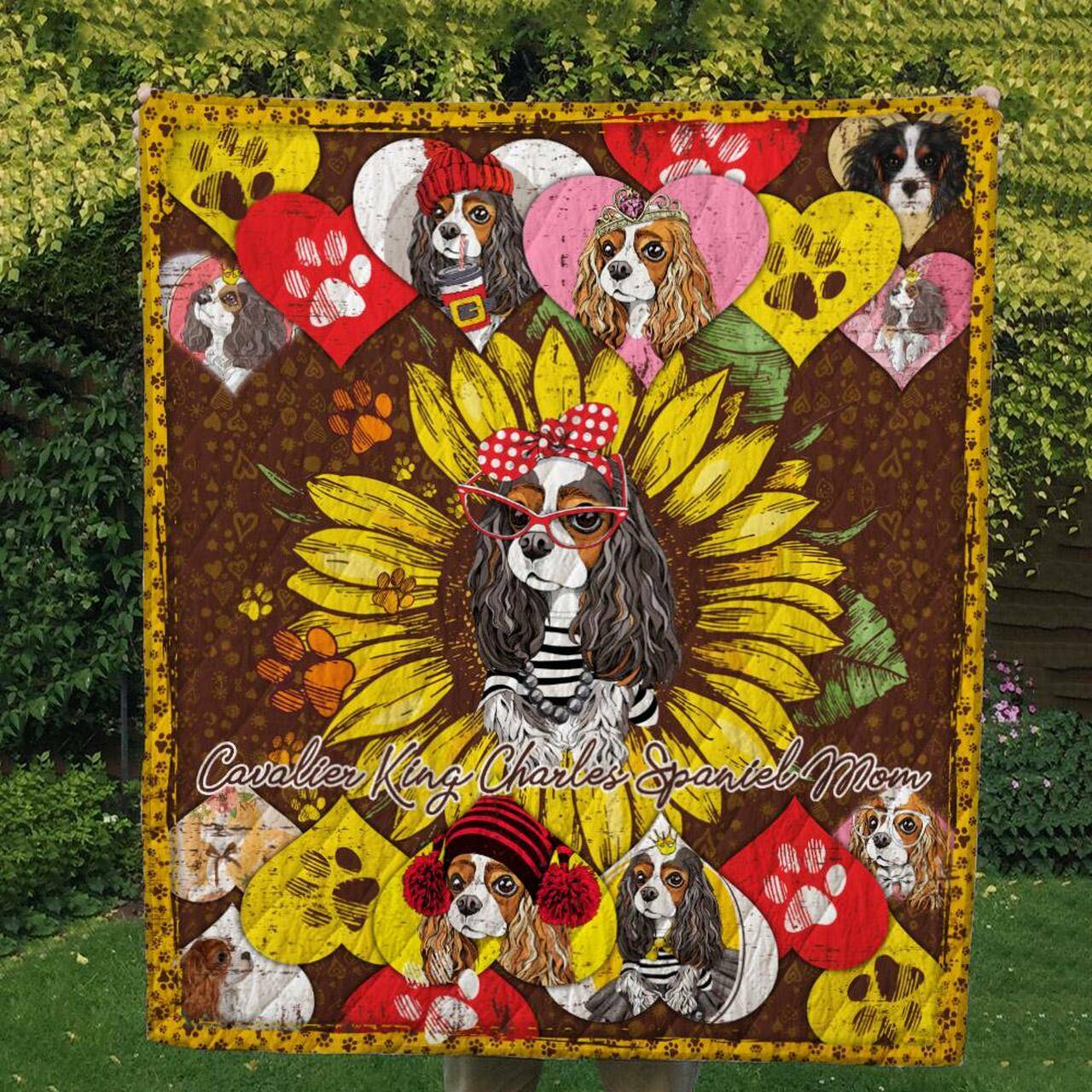 Cavalier King Charles Spaniel 14 Tlq0106 Quilt Quilt and Home Decor
