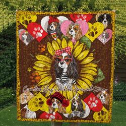 Cavalier King Charles Spaniel 14 Tlq0106 Quilt  Quilt and Home Decor