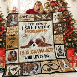Cavalier King Charles Spaniel Dog In My Mind Quilt Blanket Christmas Christmas Gifts Merry Christmas Holiday Gifts Gift Dhc03011657Dd and Home Decor