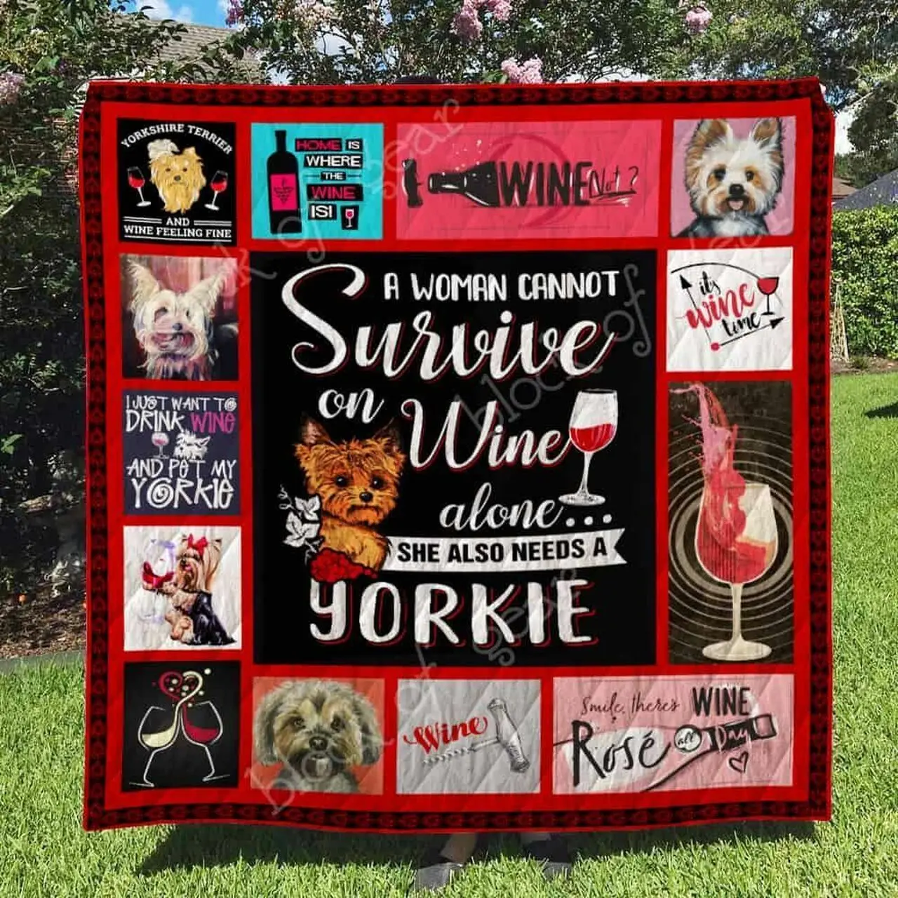 Cavalier King Rainy Day U Quilt Pd and Home Decor