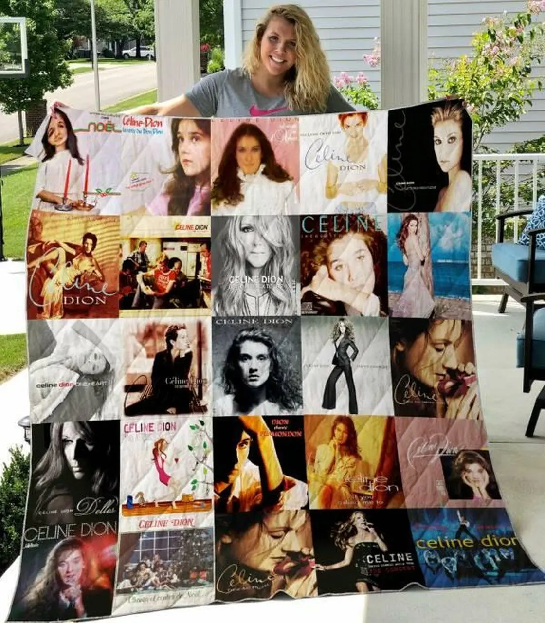 Celine Dion Quilt Blanket Limited Quilt Blanket and Home Decor