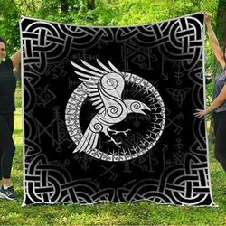 Celtic Raven Hur Quilt Cysisz and Home Decor