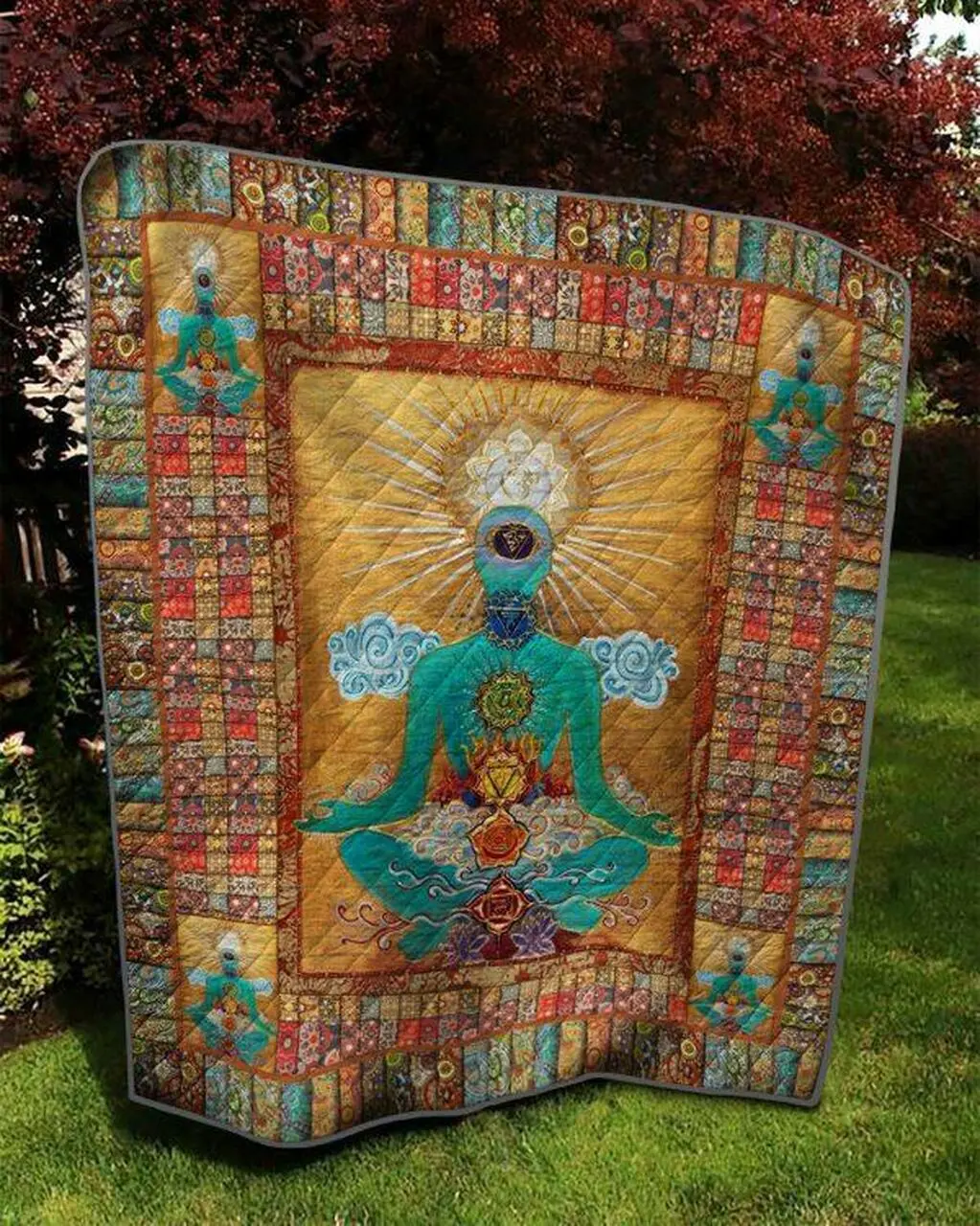 Chakras Energy P110403 Quilt Blanket Quilt and Home Decor