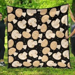Champignon Mushroom Pattern DHCDHC DT1910 Quilt Blanket and Home Decor