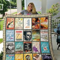 Charles Bukowski Books Quilt Blanket and Home Decor