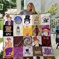 Charlie And The Chocolate Factory Quilt Blanket For Fans and Home Decor