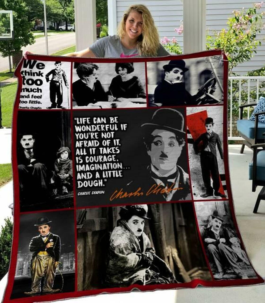 Charlie Chaplin Quilt Blanket Hvt080605 Quilt and Home Decor
