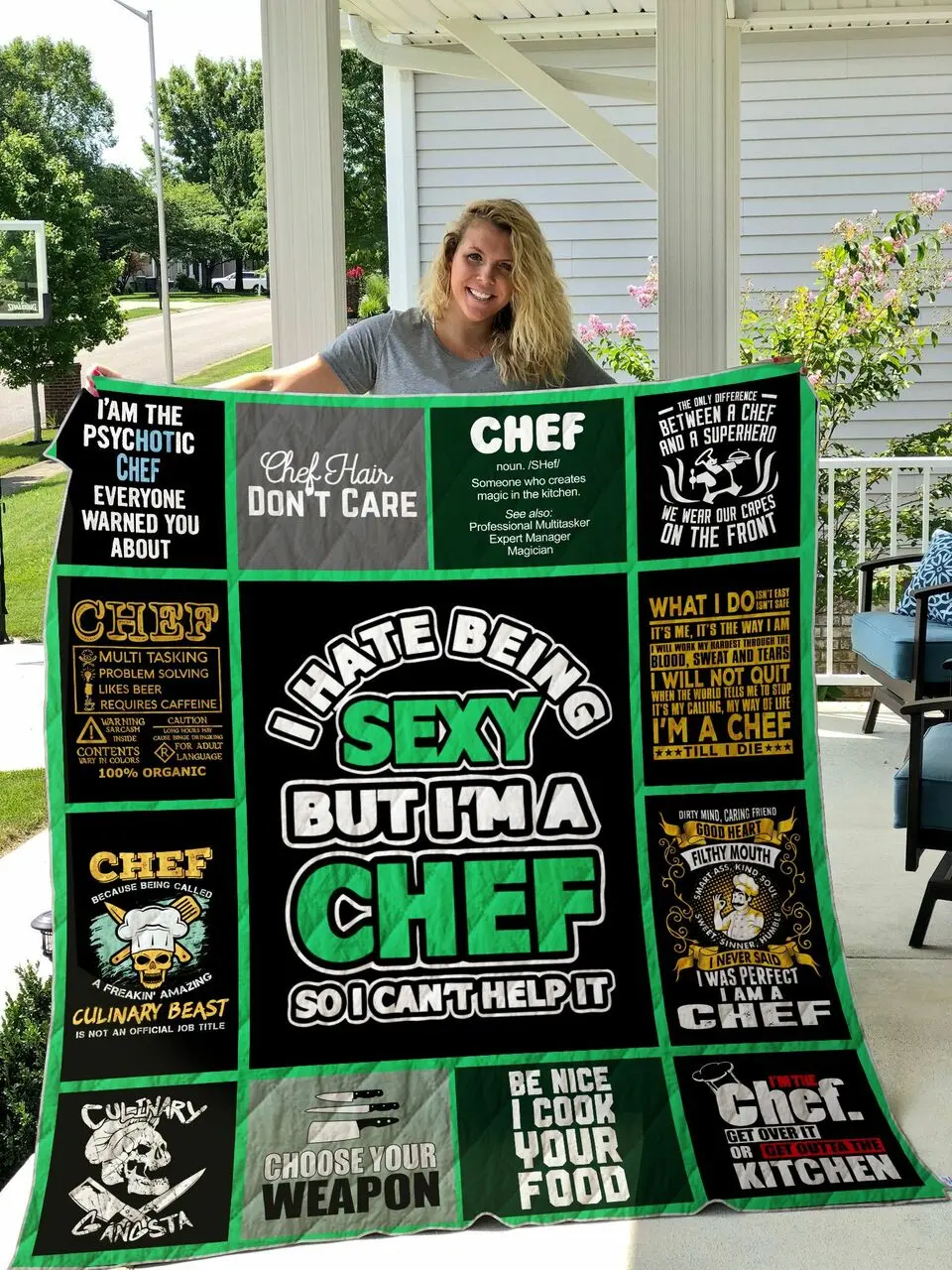 Chef Printed Quilt Blanket Dhc1501561Vt and Home Decor