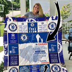 Chelsea Personalized Name Quilt Blanket and Home Decor