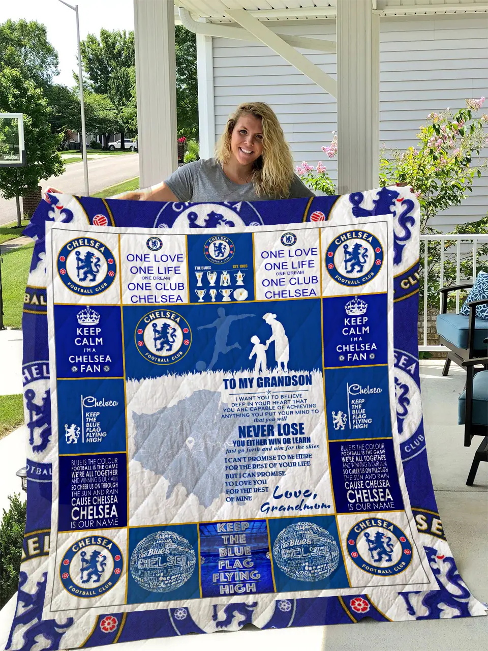 Chelsea - To My Grandson - Love Grandmom Quilt and Home Decor