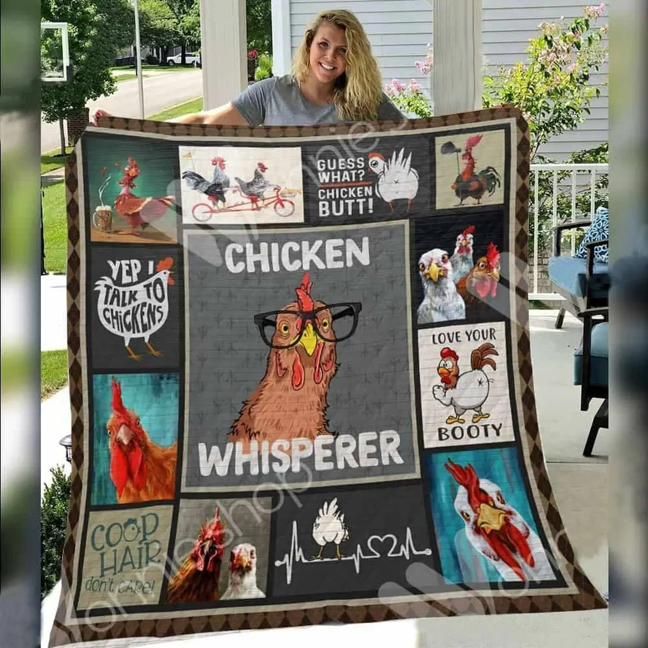 Chicken Awesome E Quilt Derqiy and Home Decor