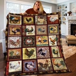 Chicken Bbb1510200Mh Quilt Blanket and Home Decor