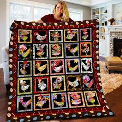 Chicken Bbb161090Dd Quilt Blanket and Home Decor