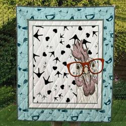 Chicken Cl14100104Mdq Quilt Blanket and Home Decor