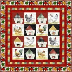 Chicken Cla1810103Q Quilt Blanket and Home Decor