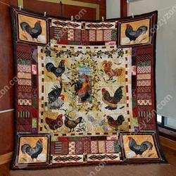 Chicken DHCDHC DT2210 Quilt Blanket and Home Decor