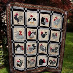 Chicken Dn180506 Quilt Blanket and Home Decor