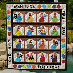 Chicken Dth171057Hd Quilt Blanket and Home Decor